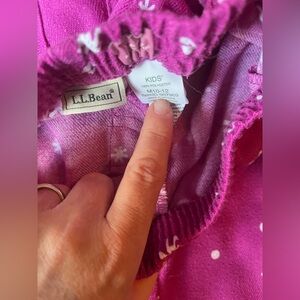 3 girl bottoms:  L.L.Bean Kids Pink Polka Dot pants plus two Old Navy Joggers